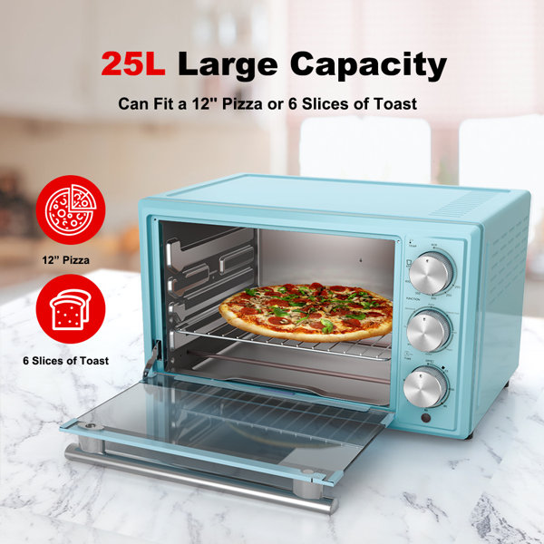 Galanz Large 6slice True Convection Toaster Oven, 8in1 Combo Bake